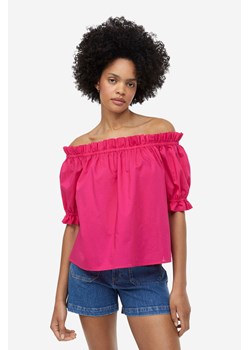 H & M - Top z odkrytymi ramionami - Różowy ze sklepu H&M w kategorii Bluzki damskie - zdjęcie 169678759