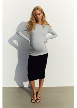 H & M - MAMA Top z bawełnianego dżerseju - Szary ze sklepu H&M w kategorii Bluzki ciążowe - zdjęcie 169678777