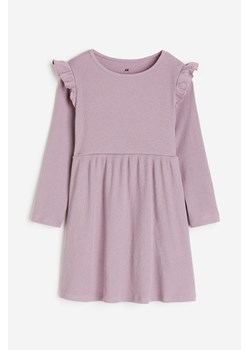 H & M - Sukienka z dżerseju w prążki - Fioletowy ze sklepu H&M w kategorii Sukienki dziewczęce - zdjęcie 169678815