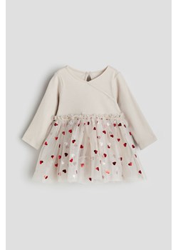 H & M - Sukienka z tiulowym dołem - Beżowy ze sklepu H&M w kategorii Sukienki niemowlęce - zdjęcie 169678839