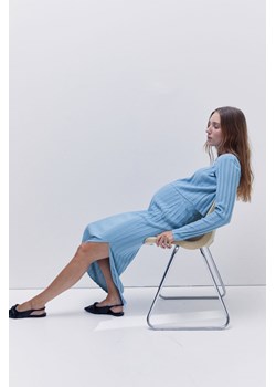 H & M - MAMA Komplet 2-częściowy z dzianiny w prążki - Niebieski ze sklepu H&M w kategorii Odzież ciążowa - zdjęcie 169678919