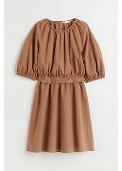 H & M - Sukienka z wiązaniem - Beżowy ze sklepu H&M w kategorii Sukienki - zdjęcie 169678987