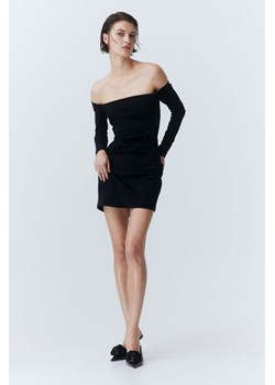 H & M - Sukienka z odkrytymi ramionami - Czarny ze sklepu H&M w kategorii Sukienki - zdjęcie 169679165