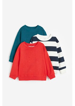 H & M - Bluza 3-pak - Czerwony ze sklepu H&M w kategorii Bluzy chłopięce - zdjęcie 169679209
