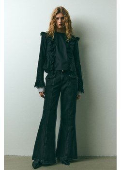 H & M - Wide Regular Jeans - Czarny ze sklepu H&M w kategorii Jeansy damskie - zdjęcie 169679397
