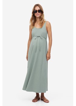 H & M - MAMA Bawełniana sukienka - Zielony ze sklepu H&M w kategorii Sukienki ciążowe - zdjęcie 169679499