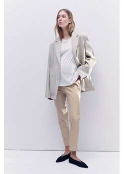 H & M - MAMA Eleganckie spodnie - Beżowy ze sklepu H&M w kategorii Spodnie ciążowe - zdjęcie 169679526