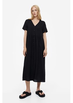 H & M - Sukienka z guzikami z przodu - Czarny ze sklepu H&M w kategorii Sukienki - zdjęcie 169679608