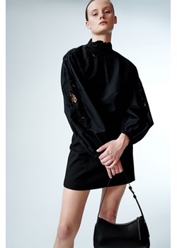 H & M - Bluzka z haftem angielskim - Czarny ze sklepu H&M w kategorii Bluzki damskie - zdjęcie 169679715