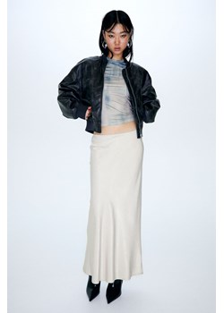 H & M - Długa spódnica satynowa - Beżowy ze sklepu H&M w kategorii Spódnice - zdjęcie 169679796