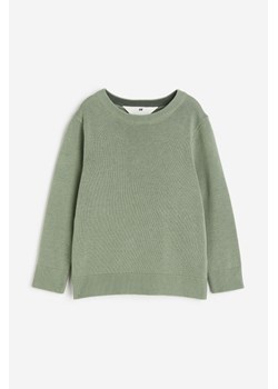 H & M - Bawełniany sweter - Zielony ze sklepu H&M w kategorii Swetry dziewczęce - zdjęcie 169679876