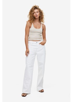 H & M - Baggy Regular Jeans - Biały ze sklepu H&M w kategorii Jeansy damskie - zdjęcie 169679927