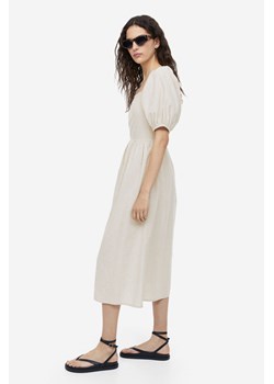 H & M - Sukienka z domieszką lnu - Beżowy ze sklepu H&M w kategorii Sukienki - zdjęcie 169680035