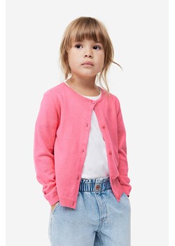 H & M - Bawełniany kardigan - Różowy ze sklepu H&M w kategorii Swetry dziewczęce - zdjęcie 169680066