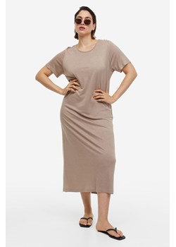 H & M - Sukienka T-shirtowa - Brązowy ze sklepu H&M w kategorii Sukienki - zdjęcie 169680117