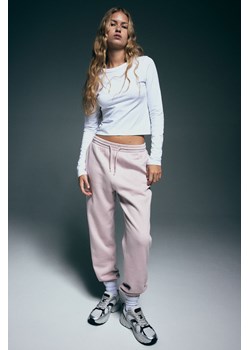 H & M - Joggersy z wysokim stanem - Różowy ze sklepu H&M w kategorii Spodnie damskie - zdjęcie 169680119