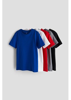 H & M - T-shirt 5-pak - Niebieski ze sklepu H&M w kategorii T-shirty chłopięce - zdjęcie 169680127
