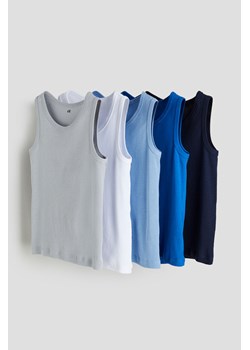 H & M - Bawełniana koszulka 5-pak - Szary ze sklepu H&M w kategorii T-shirty chłopięce - zdjęcie 169680226
