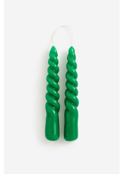 H & M - Mini świeczka 2-pak - Zielony ze sklepu H&M w kategorii Świece i dyfuzory - zdjęcie 169680315
