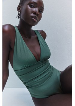 H & M - Modelujący kostium kąpielowy - Zielony ze sklepu H&M w kategorii Stroje kąpielowe - zdjęcie 169680326