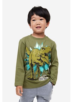 H & M - T-shirt z długim rękawem 2-pak - Zielony ze sklepu H&M w kategorii T-shirty chłopięce - zdjęcie 169680328