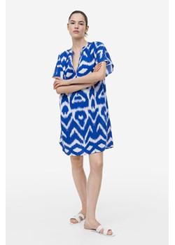 H & M - Bawełniana sukienka tunikowa - Niebieski ze sklepu H&M w kategorii Sukienki - zdjęcie 169680367