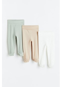 H & M - Spodnie 3-pak - Biały ze sklepu H&M w kategorii Spodnie i półśpiochy - zdjęcie 169680449