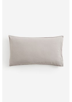 H & M - Sprana poszewka na poduszkę zawierająca len - Brązowy ze sklepu H&M w kategorii Poszewki na poduszki - zdjęcie 169680556