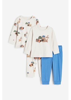 H & M - Bawełniana piżama w nadruki 2-pak - Beżowy ze sklepu H&M w kategorii Piżamy dziecięce - zdjęcie 169680559