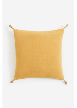 H & M - Poszewka na poduszkę zdobiona frędzlami - Żółty ze sklepu H&M w kategorii Poszewki na poduszki - zdjęcie 169680706