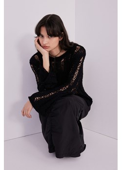 H & M - Ażurowy sweter - Czarny ze sklepu H&M w kategorii Swetry damskie - zdjęcie 169680737