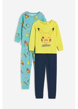 H & M - Piżama z nadrukiem 2-pak - Żółty ze sklepu H&M w kategorii Piżamy dziecięce - zdjęcie 169680749