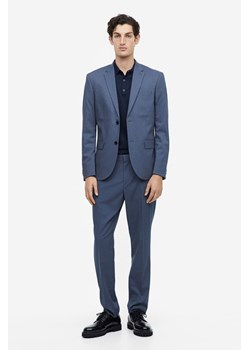 H & M - Spodnie garniturowe Slim Fit - Niebieski ze sklepu H&M w kategorii Spodnie męskie - zdjęcie 169680775