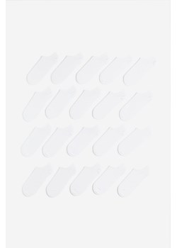 H & M - Krótkie skarpetki 20-pak - Biały ze sklepu H&M w kategorii Skarpetki dziecięce - zdjęcie 169680809