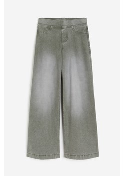 H & M - Szerokie spodnie - Zielony ze sklepu H&M w kategorii Spodnie dziewczęce - zdjęcie 169680819