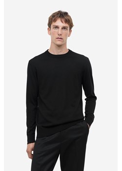 H & M - Sweter z wełny merynosowej Slim Fit - Czarny ze sklepu H&M w kategorii Swetry męskie - zdjęcie 169680888