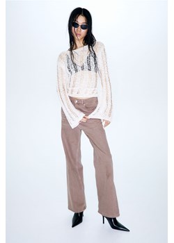 H & M - Wide High Jeans - Brązowy ze sklepu H&M w kategorii Jeansy damskie - zdjęcie 169681027