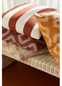 H & M - Pasiasta poszewka na poduszkę - Pomarańczowy ze sklepu H&M w kategorii Poszewki na poduszki - zdjęcie 169681248