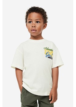 H & M - Dżersejowy T-shirt oversize - Biały ze sklepu H&M w kategorii T-shirty chłopięce - zdjęcie 169681285