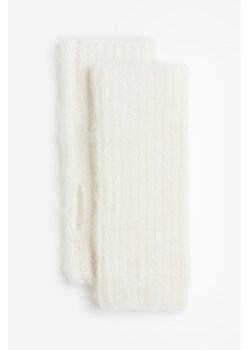 H & M - Mitenki z domieszką wełny alpaki - Biały ze sklepu H&M w kategorii Rękawiczki damskie - zdjęcie 169681288