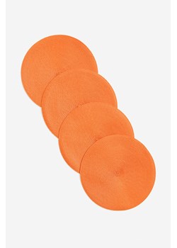 H & M - Podkładka pod talerz 4-pak - Pomarańczowy ze sklepu H&M w kategorii Podkładki na stół - zdjęcie 169681419