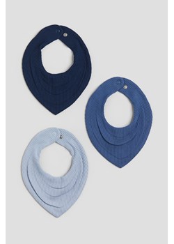 H & M - Trójkątny szalik w prążki 3-pak - Niebieski ze sklepu H&M w kategorii Szaliki dziecięce - zdjęcie 169681435