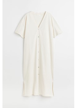 H & M - Dżersejowa sukienka zapinana na guziki - Biały ze sklepu H&M w kategorii Sukienki - zdjęcie 169681466