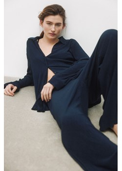 H & M - Kreszowana koszula domowa - Niebieski ze sklepu H&M w kategorii Piżamy damskie - zdjęcie 169681528