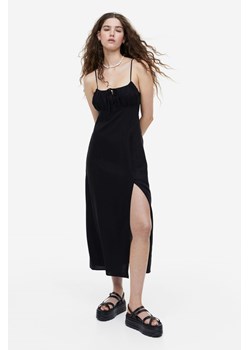 H & M - Sukienka z wiązanym detalem - Czarny ze sklepu H&M w kategorii Sukienki - zdjęcie 169681587