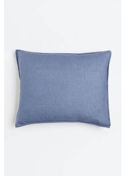 H & M - Poszewka na poduszkę wykonana ze spranego lnu - Niebieski ze sklepu H&M w kategorii Poszewki na poduszki - zdjęcie 169681845