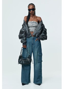 H & M - Dżinsowy półgorset - Szary ze sklepu H&M w kategorii Bluzki damskie - zdjęcie 169681849