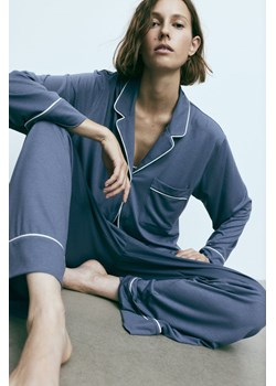 H & M - Piżama z koszulą i spodniami - Niebieski ze sklepu H&M w kategorii Piżamy damskie - zdjęcie 169682148