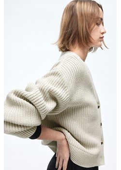 H & M - Kardigan w prążki - Brązowy ze sklepu H&M w kategorii Swetry damskie - zdjęcie 169682149