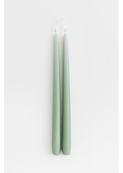 H & M - Stożkowe świeczki 2-pak - Zielony ze sklepu H&M w kategorii Świece i dyfuzory - zdjęcie 169682189